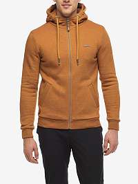 Horčicová pánska mikina na zips s kapucou Ragwear Nate Zip