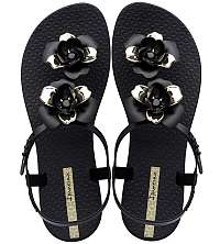 Ipanema čierne sandále Floral Sandal Fem Black/Gold -