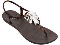 Ipanema hnedé sandále Leaf Brown/Clear