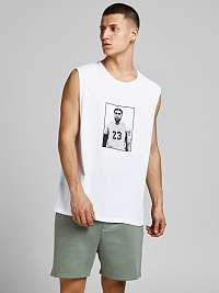 Jack & Jones biele pánske tielko Legends s potlačou