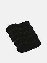 Jack & Jones čierne 5 pack ponožiek Basic