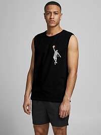 Jack & Jones čierne pánske tielko Legends s potlačou