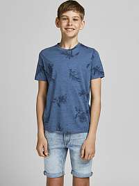 Jack & Jones modré chlapčenské tričko Cali