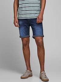 Jack & Jones modré džínsové kraťasy Rick