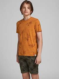 Jack & Jones oranžové chlapčenské tričko Cali