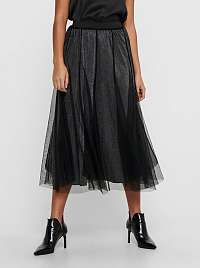 Jacqueline de Yong čierna tylová midi sukňa
