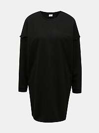 Jacqueline de Yong čierne mikinové šaty Rikke