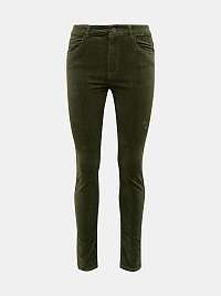 Khaki menčestrové skinny fit nohavice Jacqueline de Yong Era