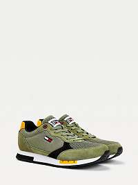 Khaki pánske tenisky Tommy Hilfiger Retro Runner Mix