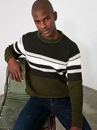 Khaki pánsky sveter Trendyol