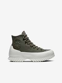 Khaki unisex členkové kožené tenisky Converse Chuck Taylor All Star Lugged Winter 2.0