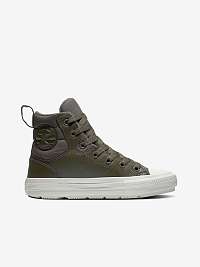 Khaki unisex členkové tenisky Converse Chuck Taylor All Star Berkshire Boot Leather
