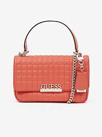 Korálová prošívaná crossbody kabelka Guess Matrix