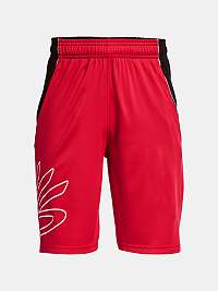 Kraťasy Under Armour Curry Boys Hoops Short - červená