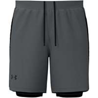 Kraťasy Under Armour UA Launch SW 7'' 2N1 Short-GRY
