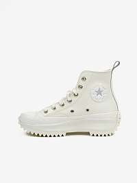 Krémové dámske členkové kožené tenisky Converse Run Star Hike