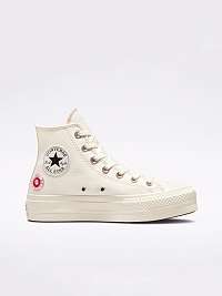 Krémové dámske členkové tenisky Converse Chuck Taylor All Star Lift