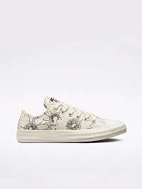Krémové dámske kvetinové tenisky Converse Chuck Taylor All Star Summer Florals