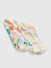Krémové dámske ponožky nízke GAP, 2 páry