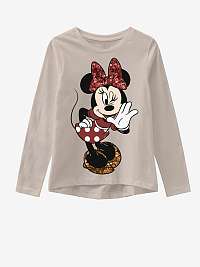 Krémové dievčenské vzorované tričko name it Minnie