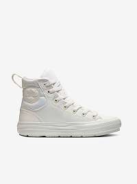 Krémové unisex členkové tenisky Converse Chuck Taylor All Star Berkshire Boot Leather