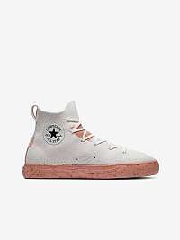 Krémové unisex členkové tenisky Converse Renew Chuck Taylor All Star Crater Knit