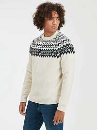 Krémový pánsky pletený sveter so vzorom GAP