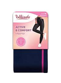 LEGÍNY ACTIVE & COMFORT - Dámske športové legíny - čierno-ružové