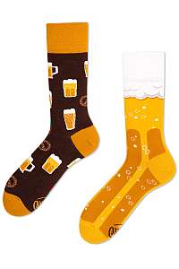 Many Mornings žlté ponožky Craft Beer