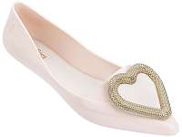 Melissa béžové balerínky Pointy Heart Nude/Gold -
