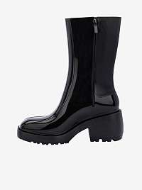 Melissa čierne členkové na podpätku topánky Nancy Boot