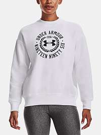 Mikina Under Armour Rival Fleece Crest Grp Crew - biela