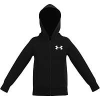 Mikina Under Armour UA RIVAL COTTON FZ HOODIE-BLK