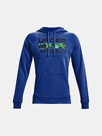 Mikina Under Armour UA RIVAL FLC SIGNATURE HD - modrá