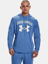 Mikina Under Armour UA RIVAL TERRY BIG LOGO HD - modrá