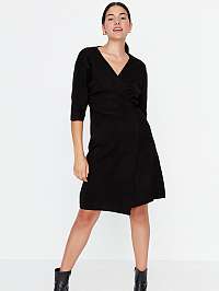 Mikinové a svetrové šaty pre ženy Trendyol - čierna