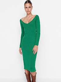 Mikinové a svetrové šaty pre ženy Trendyol - zelená