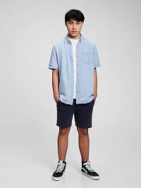 Modrá chlapčenská džínsová košeľa Teen Washwell GAP