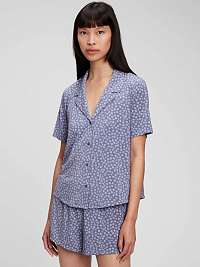 Modrá dámska pyžamová košeľa GAP modal