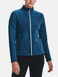 Modrá dámská sportovní mikina se zipem a kapucí Under Armour