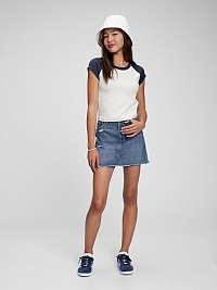 Modrá dievčenská džínsová minisukňa Washwell GAP