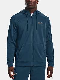 Modrá pánska mikina so zipsom Under Armour UA Armour Fleece FZ Hoodie