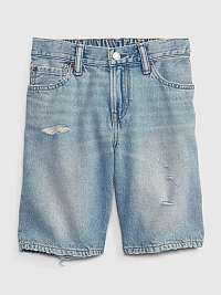 Modré chlapčenské džínsové šortky '90. roky Washwell GAP