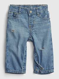 Modré chlapčenské džínsy z organickej bavlny GAP