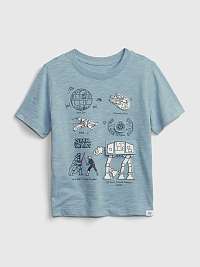 Modré chlapčenské tričko GAP & Star Wars