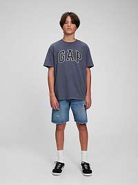 Modré chlapčenské tričko Teen organic logo GAP GAP