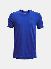 Modré chlapčenské tričko Under Armour UA SPORTSTYLE LEFT CHEST SS