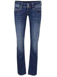 Modré dámske rifle s nízkym pásom Pepe Jeans Venus