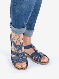 Modré dámske sandále Rieker