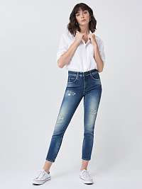 Modré dámske skinny fit rifle Salsa Jeans Secret Glamour